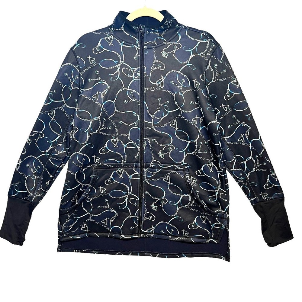 Victoria's Secret Sport Chain Printed Full Zip Jacket Size Medium